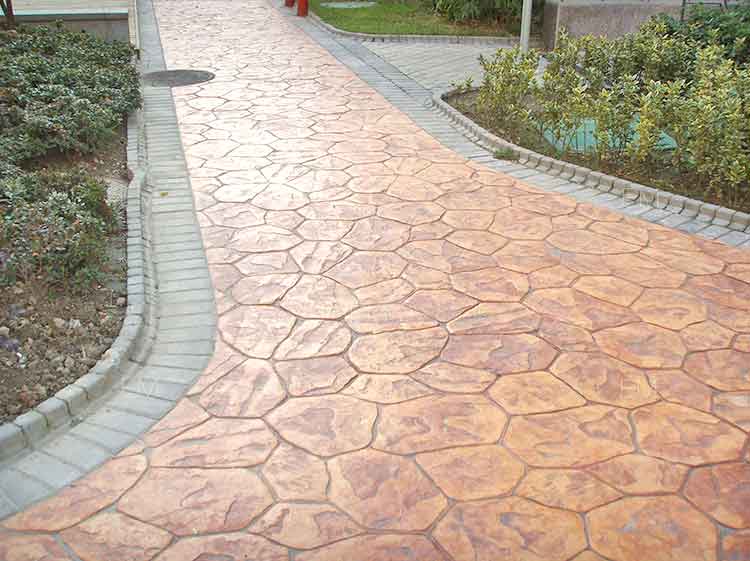 压印好色先生软件下载路面是怎么做出冰裂纹景观地面铺